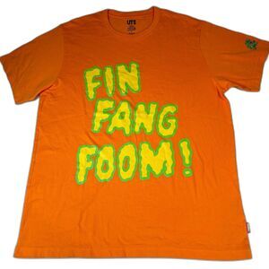 Marvel x Jason Polan UT UNIQLO Fin Fang Foom T shirt Size XL Orange